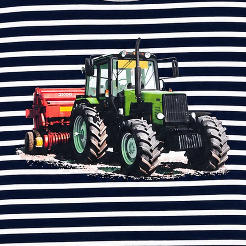 BONDI Jungen Shorty Pyjama "Traktor" 33157 | Stripe Navy / White