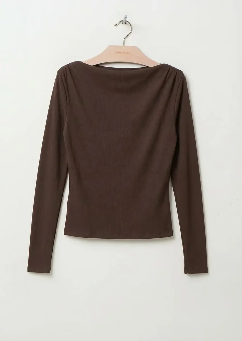 LILOBAR Langarmshirt mit Bateau-Ausschnitt