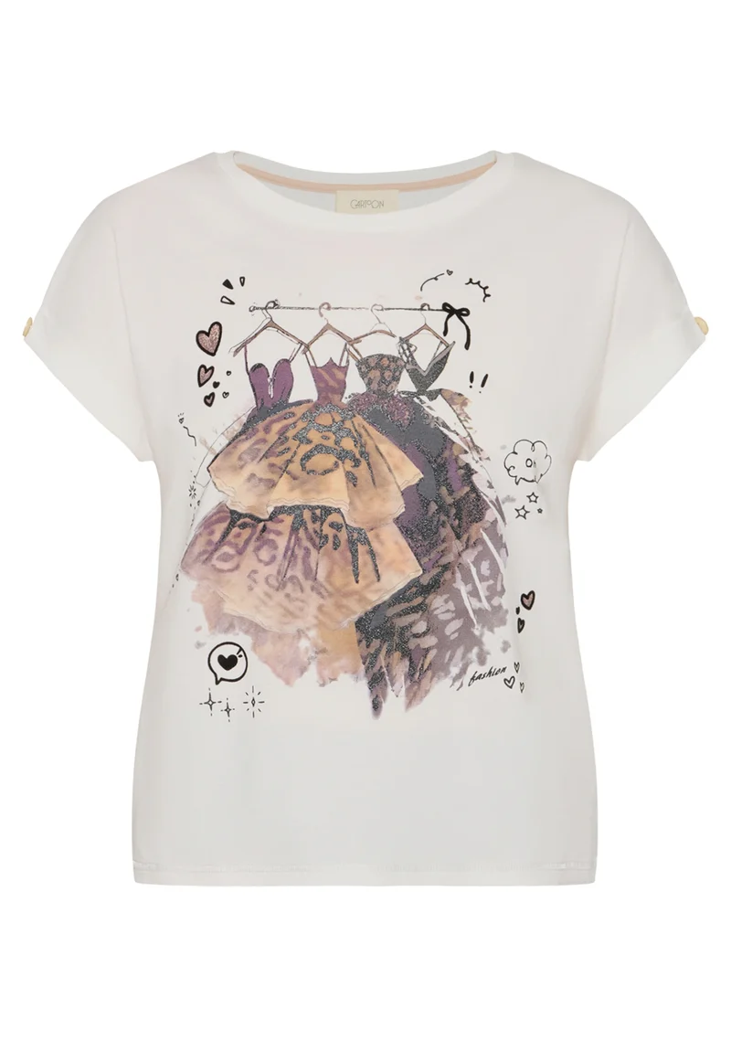 Printshirt mit Ärmelaufschlag