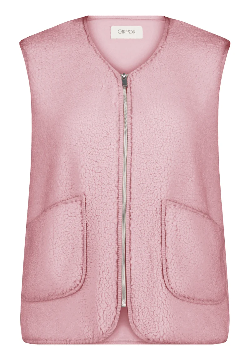 Ärmellose Sweatshirt-Jacke mit Reißverschluss