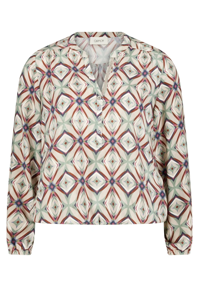 Casual-Bluse mit grafischem Muster