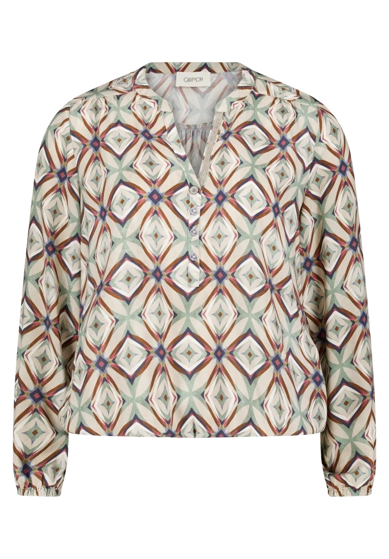 Casual-Bluse mit grafischem Muster