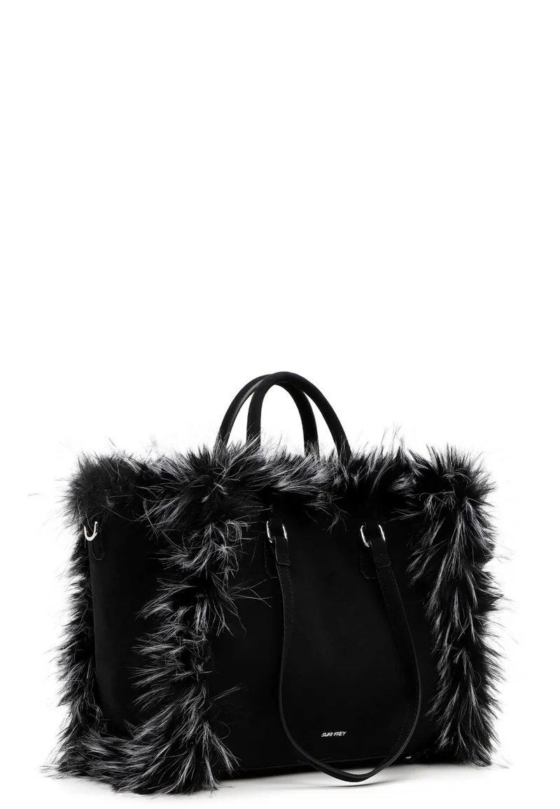 SFY Chessy Shopper mit Bag-in-Bag und Kunstfell-Optik