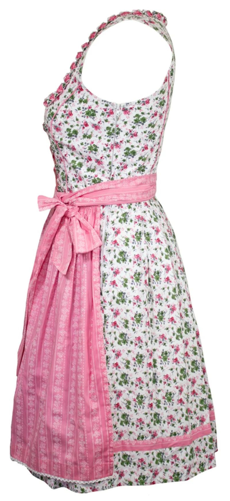 MADDOX Dirndl "Alpach" Traditionell | Creme Rosé 55 cm