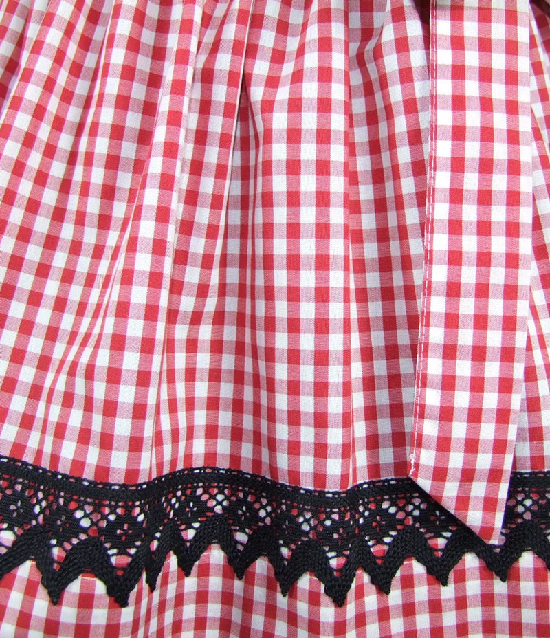 Isar-Trachten Jugend Dirndl "Laura" Jeanslook 44937 | Blau Rot