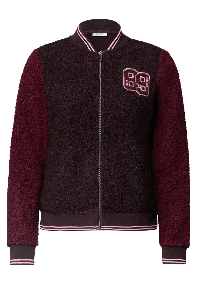 Teddy-Blouson mit Patch-Detail