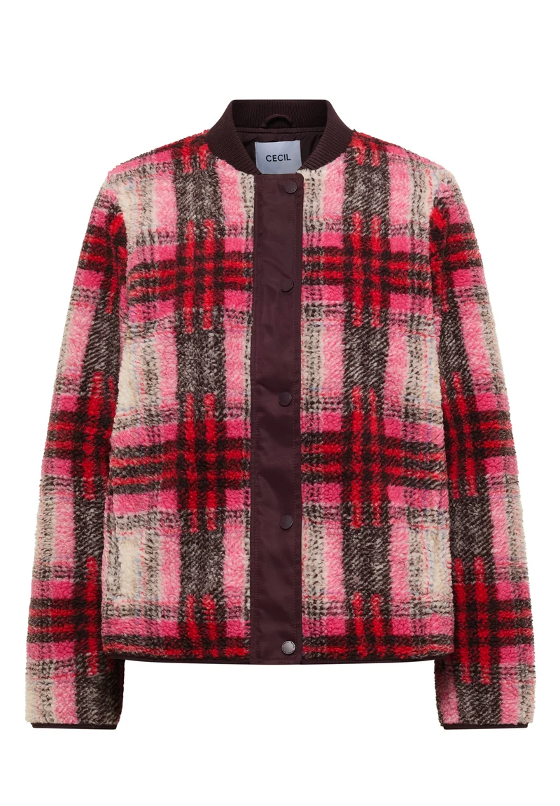 Teddy-Blouson mit Softshelldetails