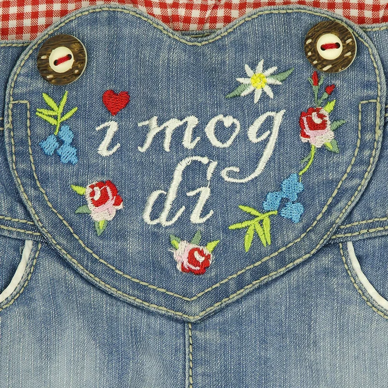 BONDI Mädchen Jeans Short "I mog di" - Blau