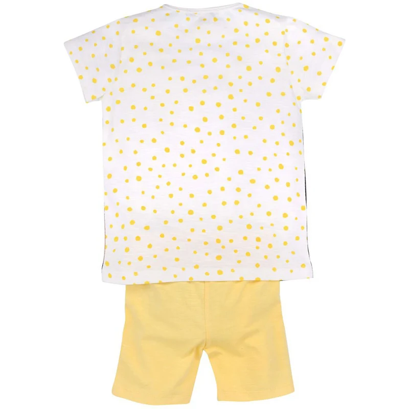 BONDI Shorty "Friends" mit Pferde Print 36209 - Weiß / Gelb | Mädchen Schlafanzug