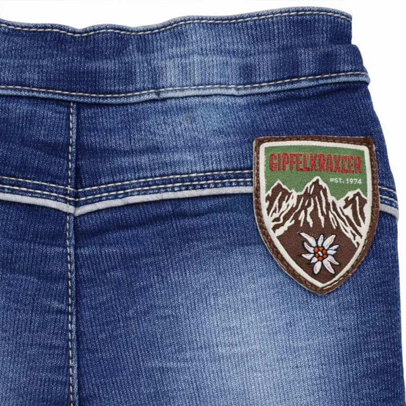 BONDI Jungen Trachten Jeans Bermuda "Gipfelkraxler" 91728 | Blue Denim