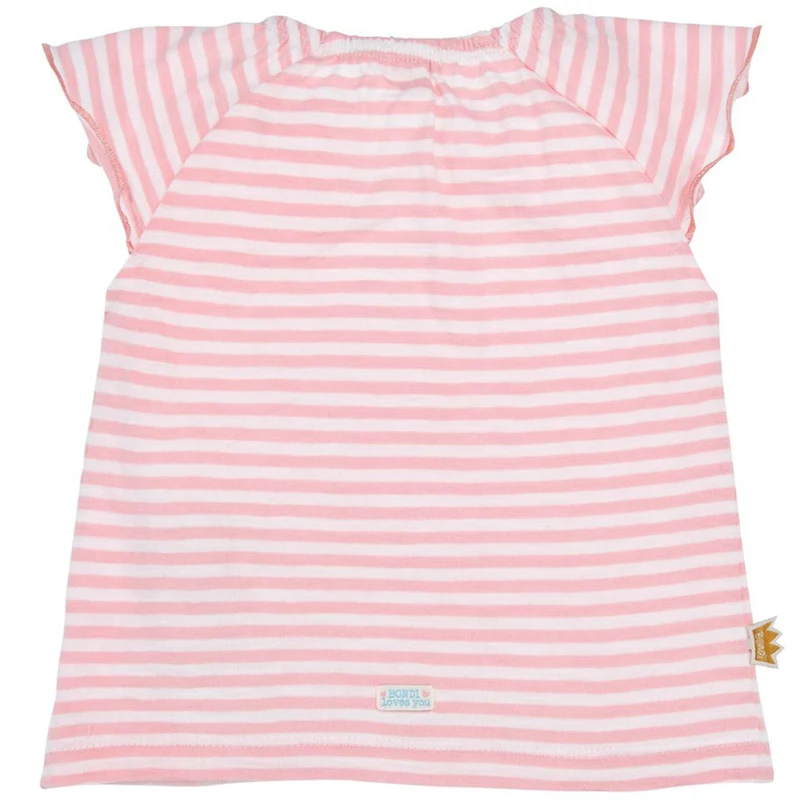 BONDI Kinder T-Shirt "Froschkönig" 86570 - Rosa / Weiß | Mädchen Kurzarmshirt
