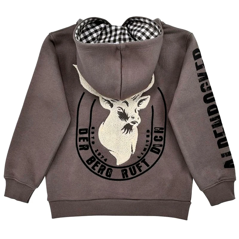 BONDI Jungen Sweatshirt Hoodie "Alpenrocker" 29992 | Coffee