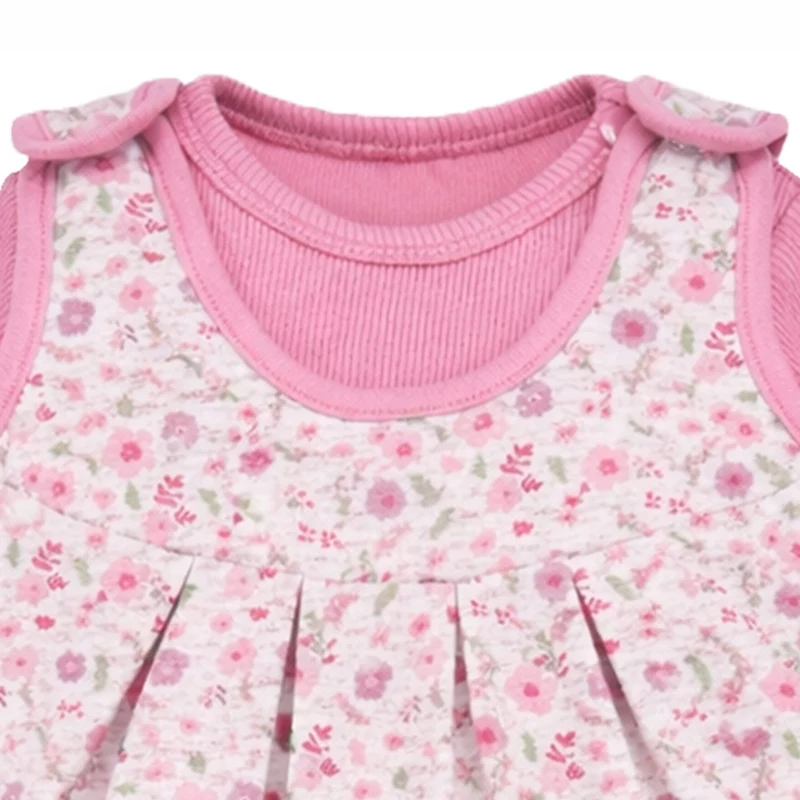 BONDI Baby Strampler Kleid Kombi "Blumenallover" 94024 | Candy
