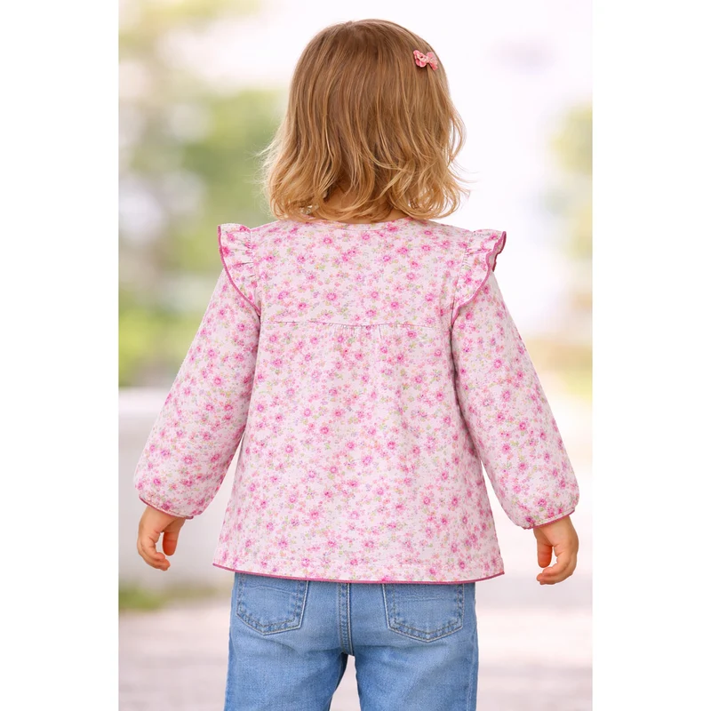 BONDI Mädchen Langarmshirt "Blumenallover" 94021 | Rosa
