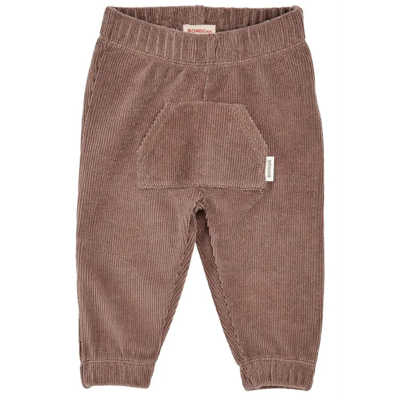 BONDI Baby Jungen Cord Laufhose "Hello little one" 94017 | Schoko