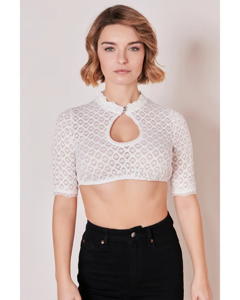 Krüger Madl Dirndlbluse "Franja" Halbarm 316167 | Ecru