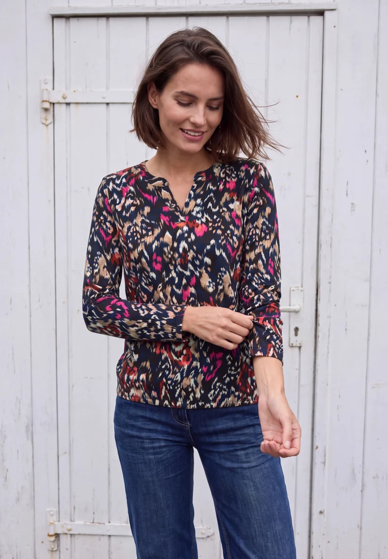 Langarmshirt im Tunika-Look