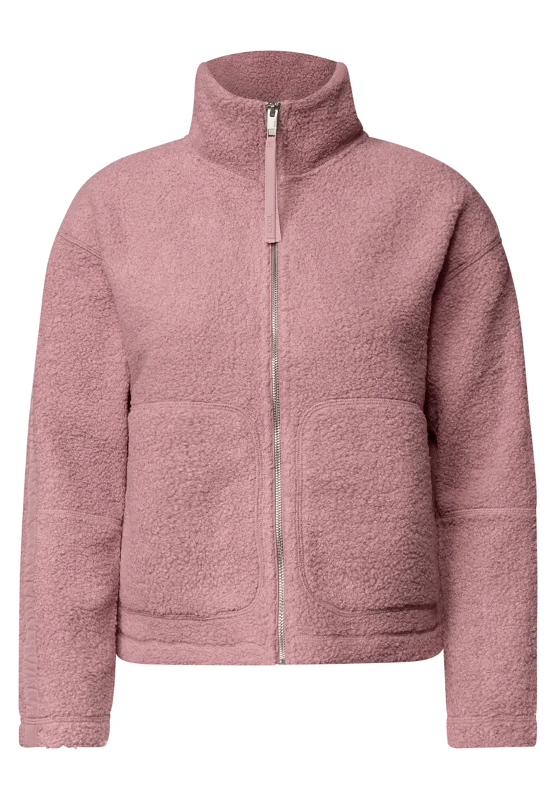 Teddyjacke mit Stehkragen und Zipper
