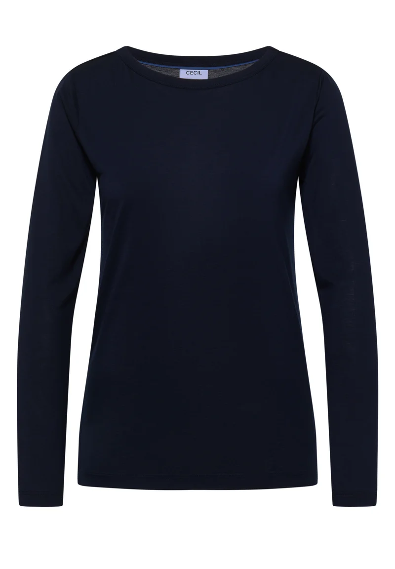 Langarmshirt mit Boat Neck