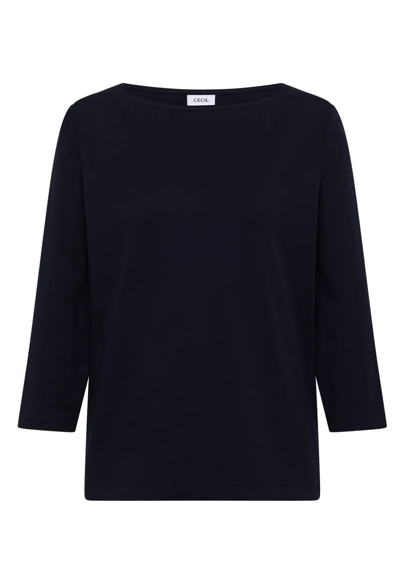 Basic Shirt mit U-Boot-Ausschnitt