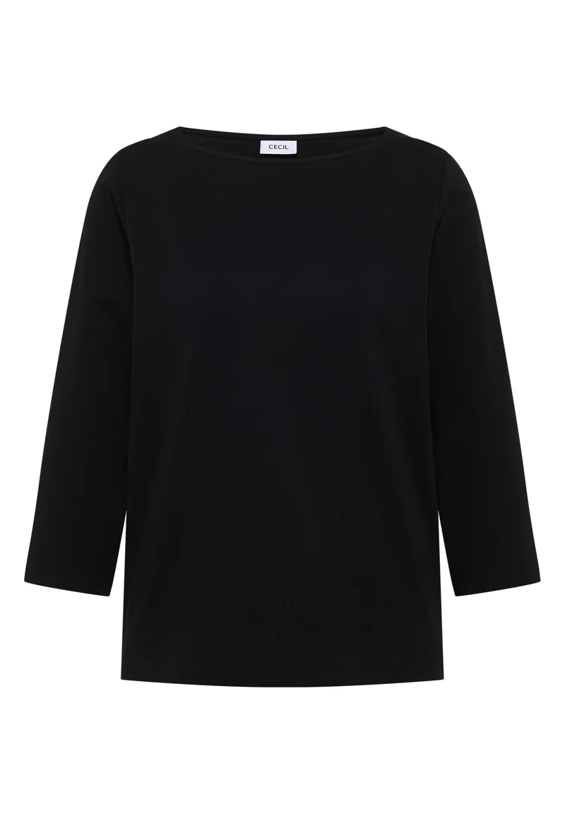 Basic Shirt mit U-Boot-Ausschnitt
