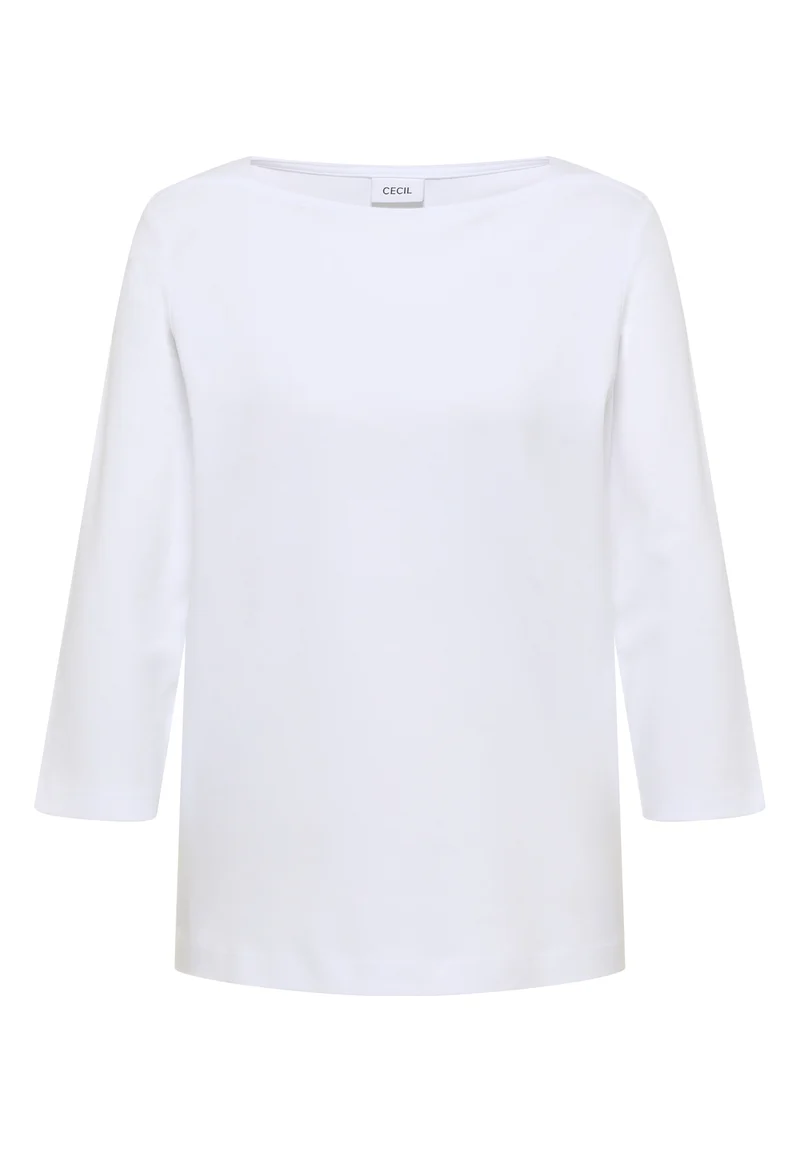 Basic Shirt mit U-Boot-Ausschnitt