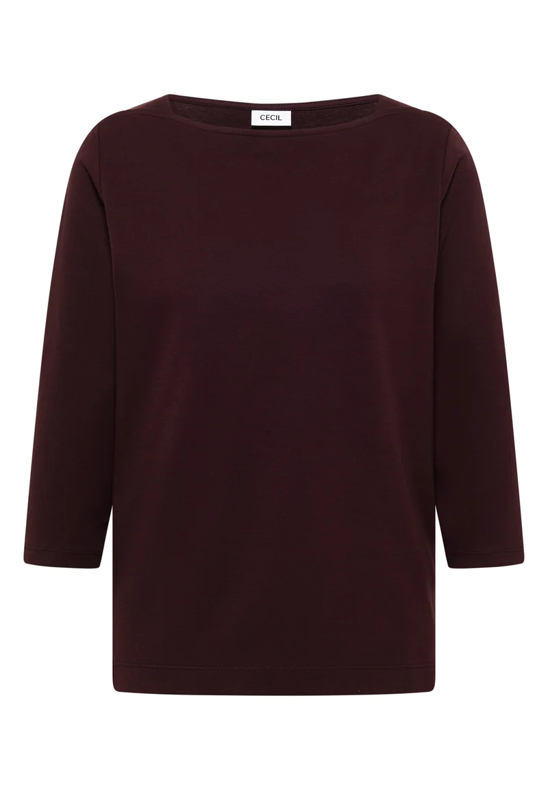 Basic Shirt mit U-Boot-Ausschnitt