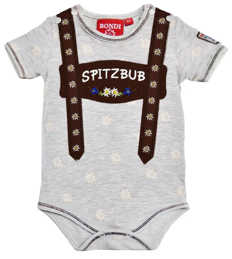 BONDI Baby Body Unterziehbody "Spitzbub" 91378 | Grau