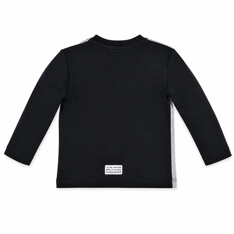 BONDI Jungen Langarmshirt "Lazy Days" 91562 | Grey Melange