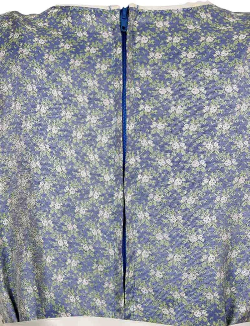 Isar-Trachten Kinder Dirndl "Sarah" 3-tlg. mit Bluse Spitzenschürze 63202 | Blau Creme