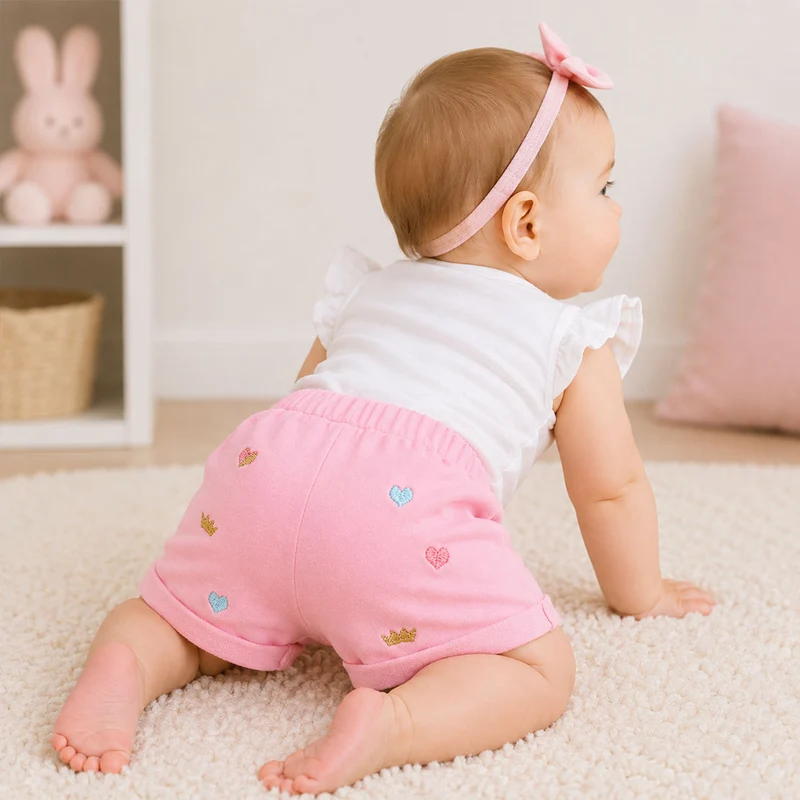 BONDI Baby Mädchen Shorts "Princess" 86575 | Rosa - Kurze Hose