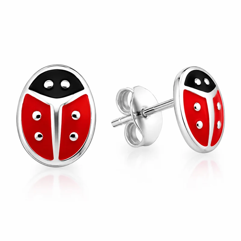 LUISIA Ohrstecker "Kinder Ohrringe Marienkäfer" 925 Silber