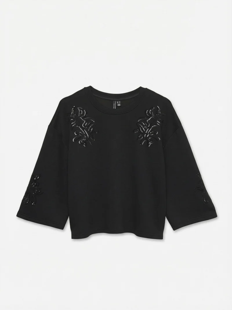 VMNIA Sweatshirt mit Pailletten