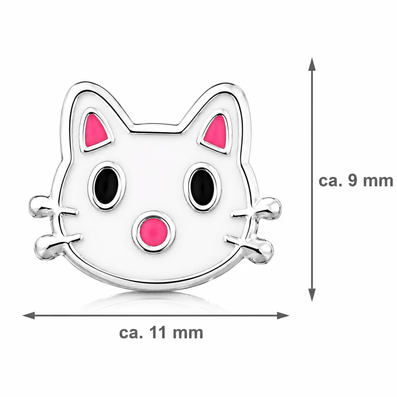 LUISIA® Ohrstecker Katze Kitty - 925 Sterling Silber