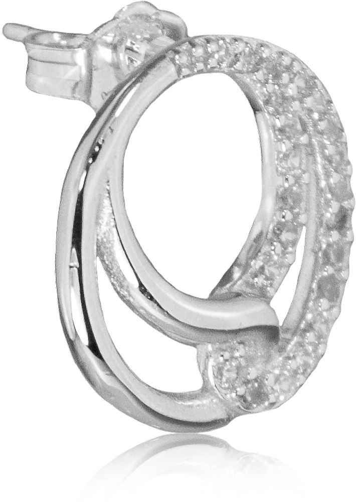 LUISIA Ohrstecker "Infinity Ringe" mit Zirkonia 66523 - 925 Silber Ohrringe