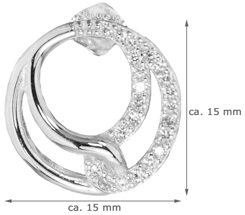 LUISIA Ohrstecker "Infinity Ringe" mit Zirkonia 66523 - 925 Silber Ohrringe