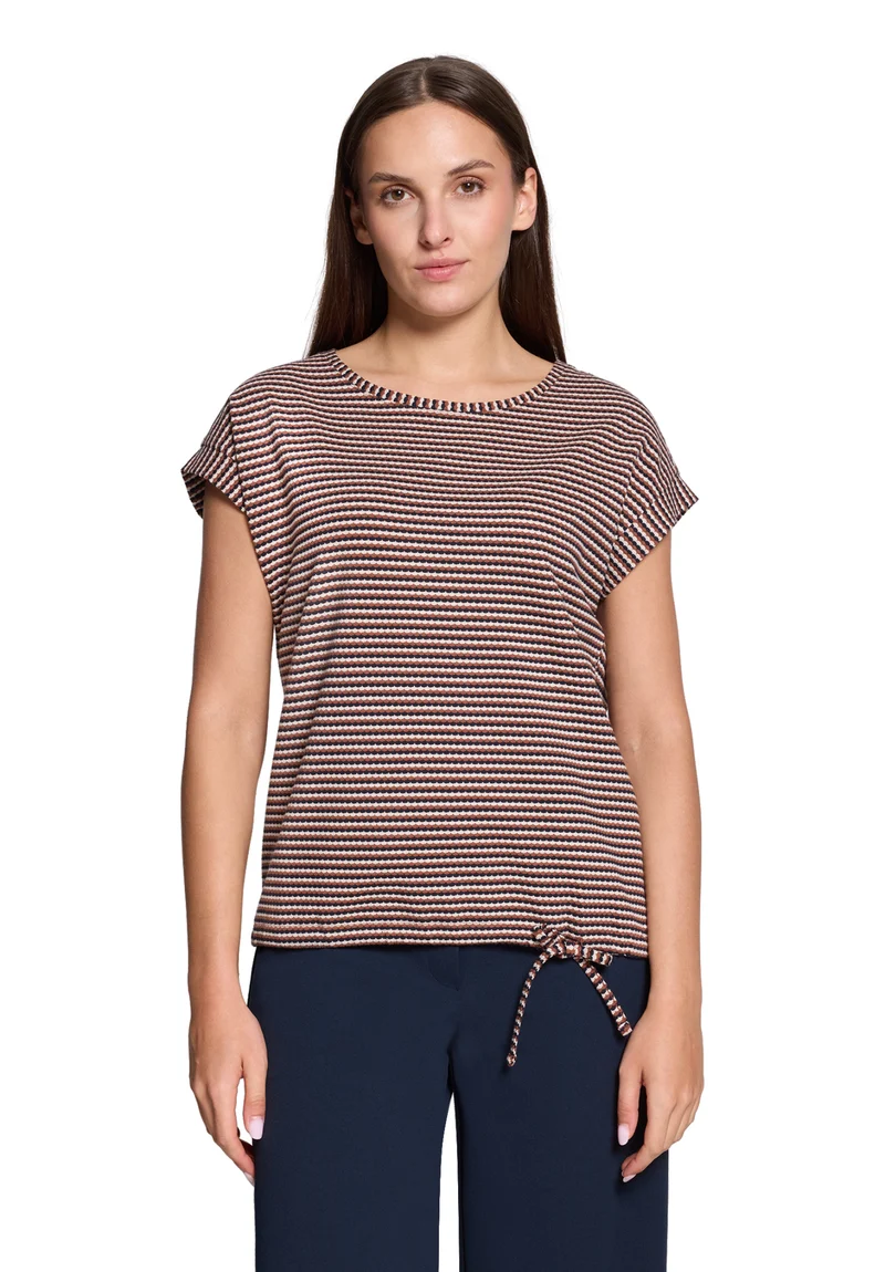 Strukturshirt mit Streifen