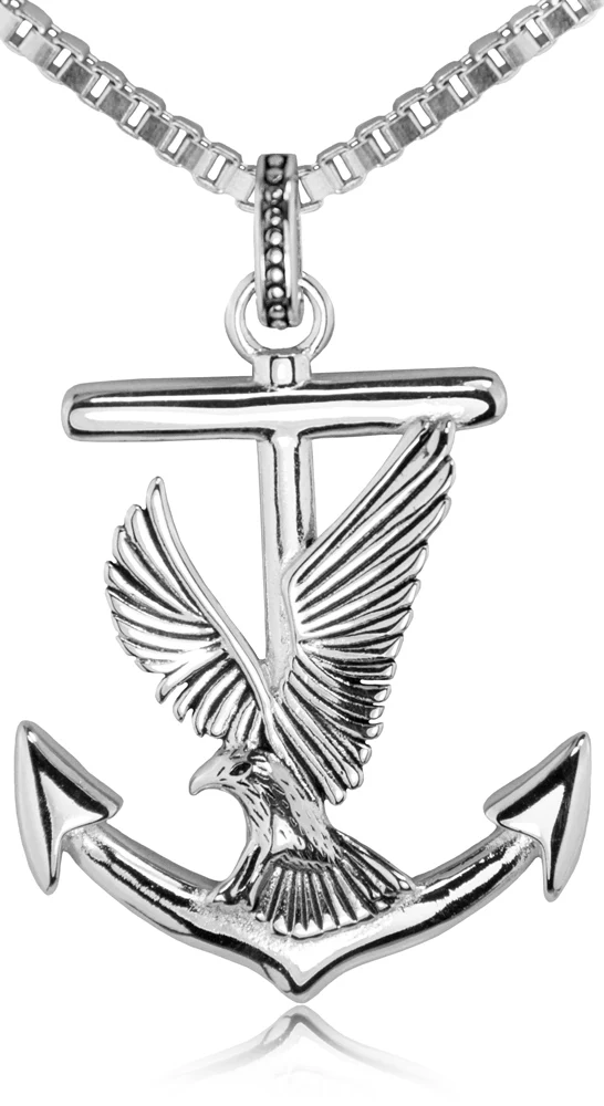 LUISIA Halsette mit Anhänger "Anker mit Adler" 79088 - 925 Silber