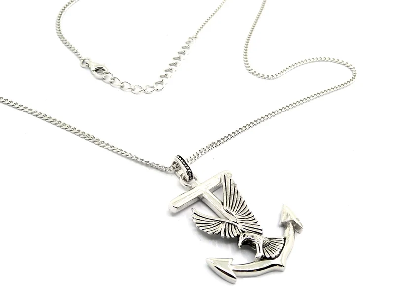 LUISIA Halsette mit Anhänger "Anker mit Adler" 79088 - 925 Silber