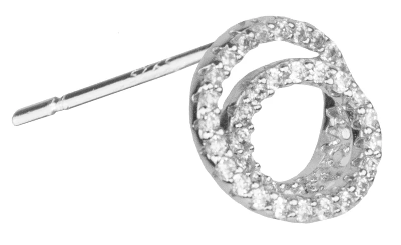 LUISIA Ohrstecker "Spiralen - verschlungene Kreise" mit Zirkonia YG00250 - 925 Sterling Silber