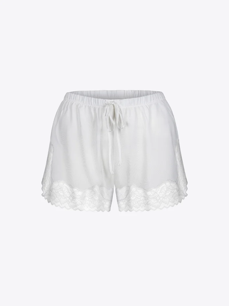 SALANDRA Schlafanzug-Shorts – Bright White