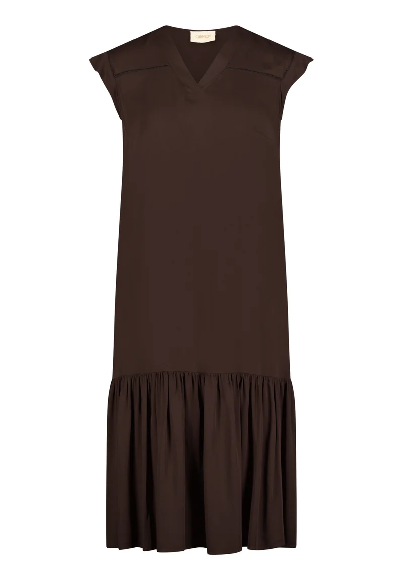 Casual-Kleid mit Flügelärmeln und V-Ausschnitt