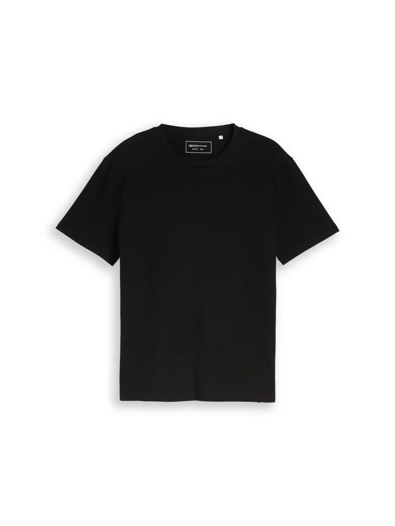 T-Shirt in Waffel-Optik im Basic Fit