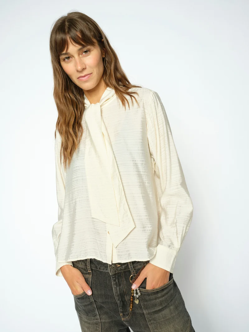 MMSABA TIE Bluse mit Schleife