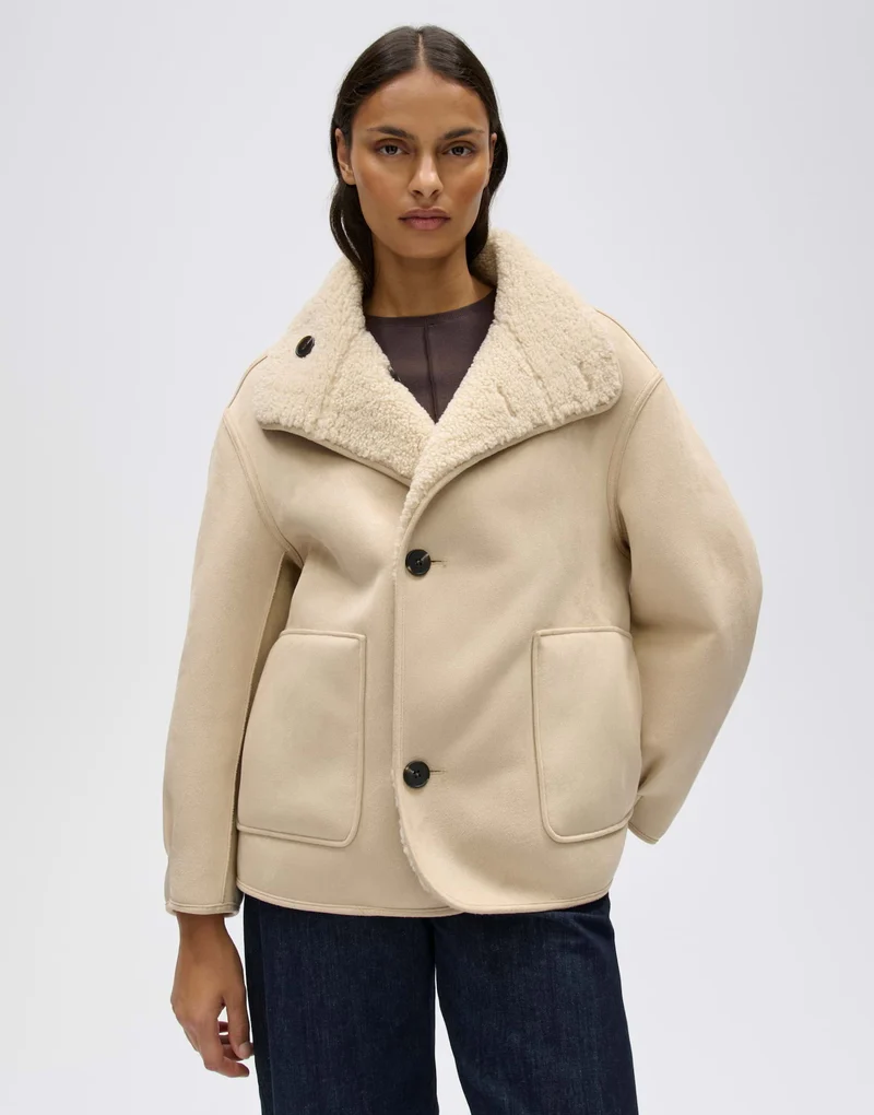 HAELLA Wendejacke in Shearling Optik