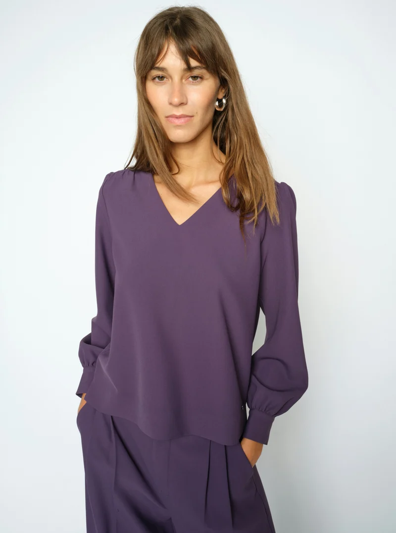 MMKYLIE MILEY Bluse mit V-Ausschnitt
