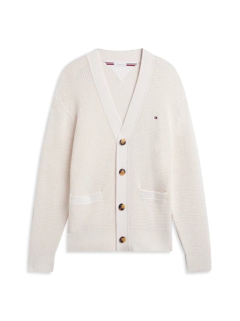 WAFFLE STRUCTURE Strickjacke