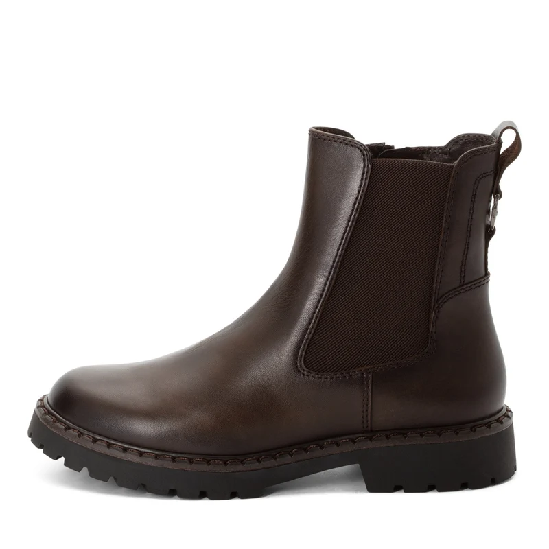 Leder Chelsea Boot mit Plateau
