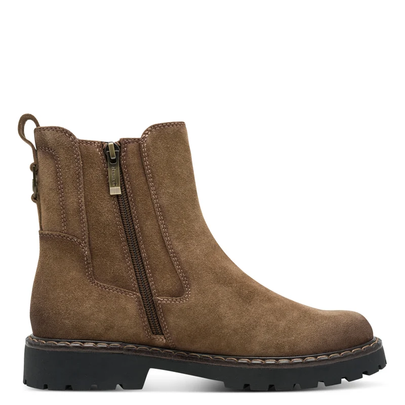 Leder Chelsea Boot mit Plateau