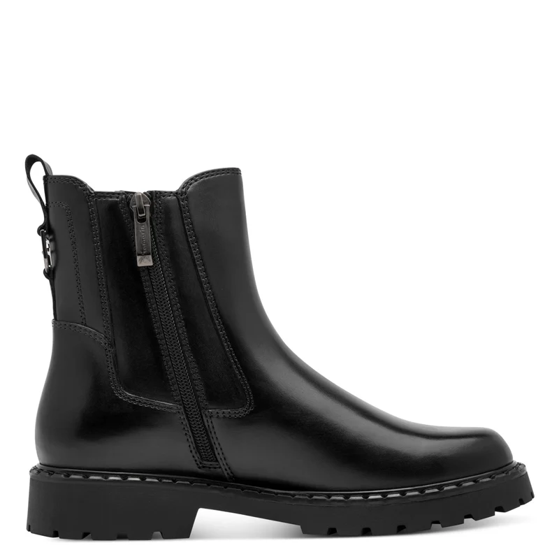 Leder Chelsea Boot mit Plateau